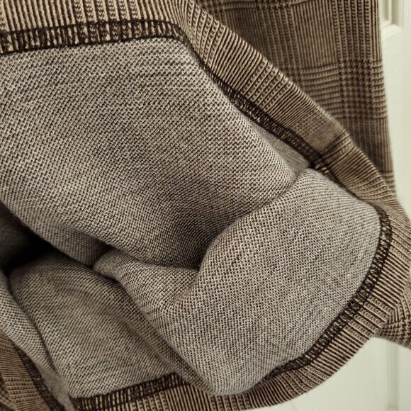 Liz Claiborne/Crazyhorse Glen Plaid Pull On Ponte Midi Skirt M Tan/Brown - Picture 13 of 14